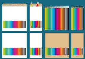 Color Pencil Boxes vector