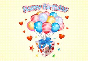 Happy Birthday Balloons Free Vector