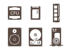 CPU Minimalist Icon vector