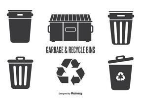 Garbage  Recycle Bins vector