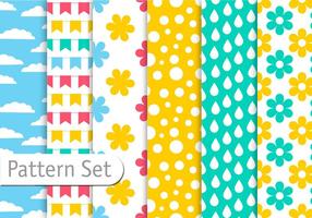 Spring Colorful Pattern Set vector