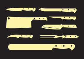 Vector Conjunto de cuchillos