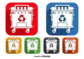 Dumpster icons vector