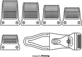Outline hair clippers vector