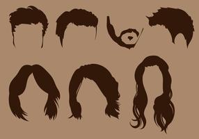 Coiffure Silhouette Vector Set