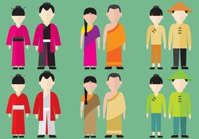 Asian Characters vector