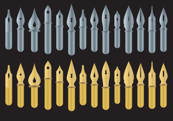 Pen Nibs Vectors