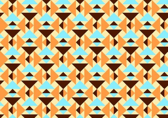 Orange and Teal Abstract Pattern Vector