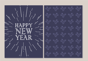 Libre de feliz año nuevo tarjeta de vectores