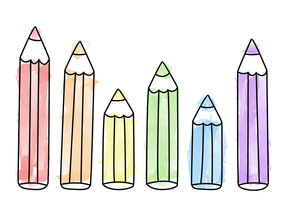 Watercolor Pencils Vector