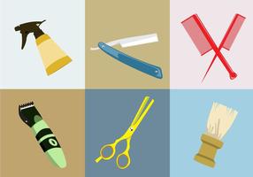 Various Barber Tools vector