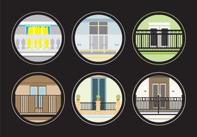 Various Balconies vector