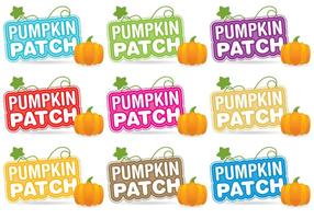 Pumpkin Patch Titles vector