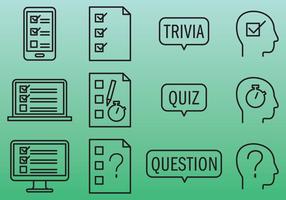 Quiz Icons vector