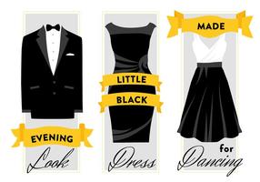 Formal Wear Dress and Suit Vector Background