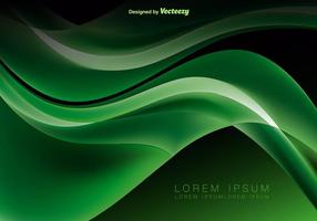 Green abstract waves vector