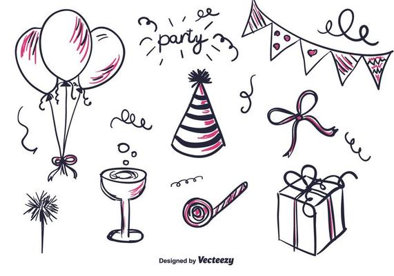 Free Hand Drawn Part Set