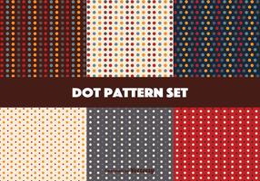 Retro Coloro Vector Dot Pattern Set