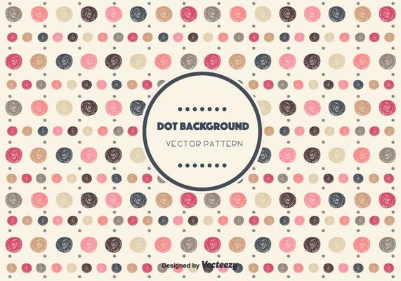 Drawn Dot Background Vector
