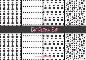 Black and White Dot Pattern Vector Set