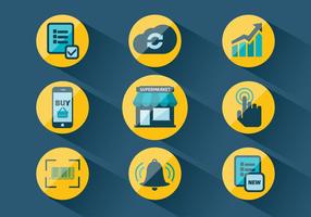 Set of Market Related Vector Icons