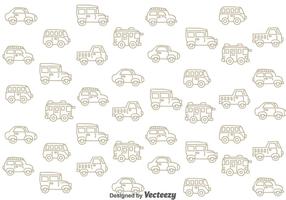 Classic Cars Pattern vector