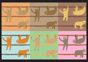 Sloth Patterns vector