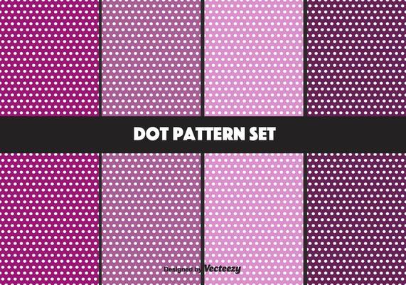 Purple Dot Pattern Vector Set