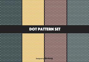 Navy and Mustard Vector Dot Pattern Set