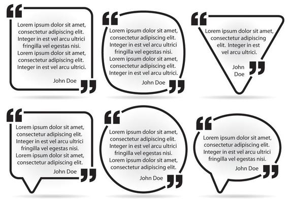 Quotation Mark Text Boxes