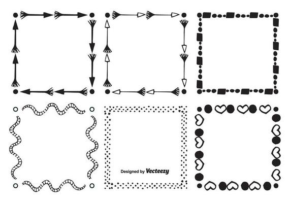 Hand Drawn Style Frame Set