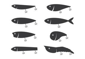 Icono de señuelo de pesca vector