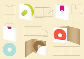 Die Cut CD Envelope vector