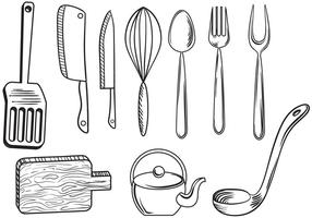 Kitchenware set - vector graphics Stock Vector by ©tupungato 151124098