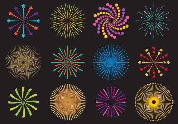 Firecrakers And Fireworks Vectors