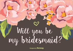 Will You Be My Bridesmaid vector