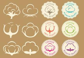 Cotton Logos And Badge Vectors