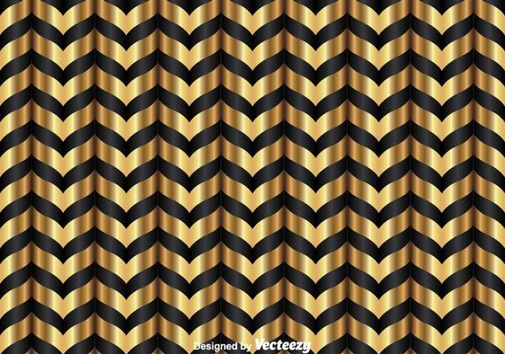 Gold And Black Chevron Pattern