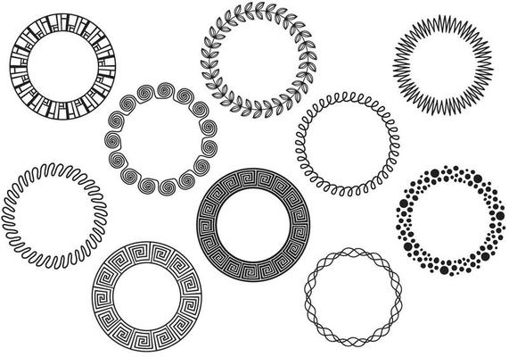 Free Abstract Wreaths Vectors