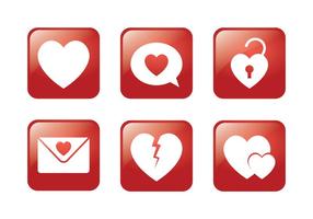 Heart Square Icon vector