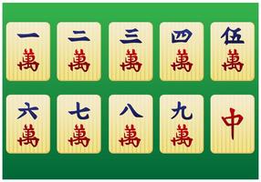 Mahjong Piezas Primer paquete - Vector