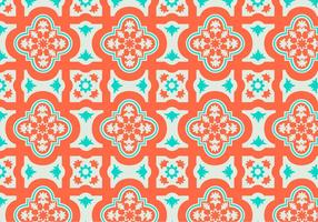 Orange and Teal Moroccan Pattern Background Vector