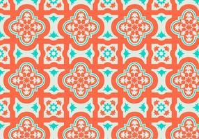 Orange and Teal Moroccan Pattern Background Vector