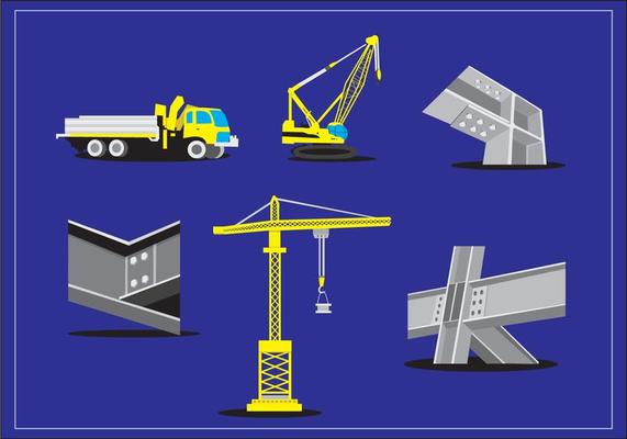 Steel Beam Construction Vector