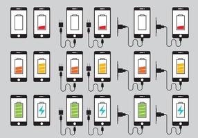 Phone Charger Icons Vector