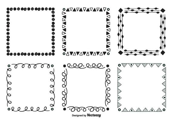 Hand Drawn Style Vector Frames