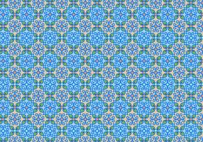 Blue Floral Mosaic Pattern vector