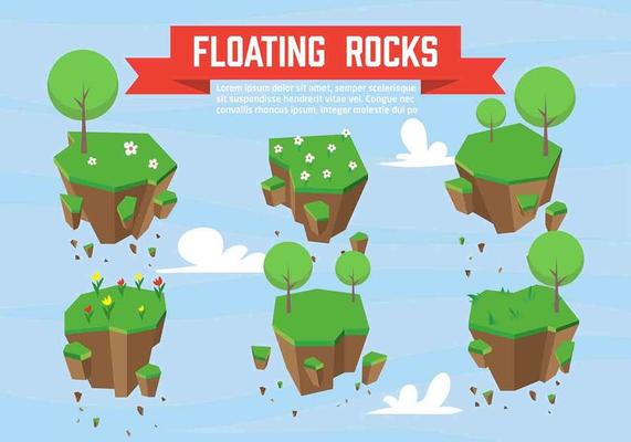 Vector Floating Rocks
