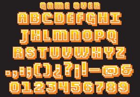 Retro Video Game Type Vector