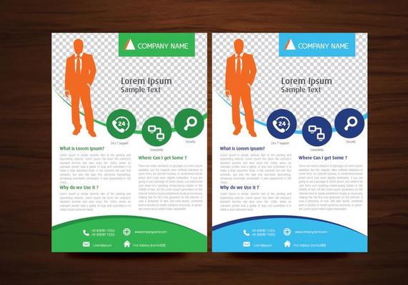 Business Vector Flyer Design Layout Template in A4 size